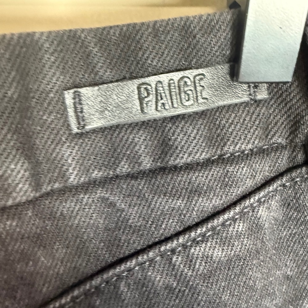 Paige NWT Portia Wide Leg Architecture Deep Caviar High Waist Jeans 29 Tall READ - Picture 10 of 12